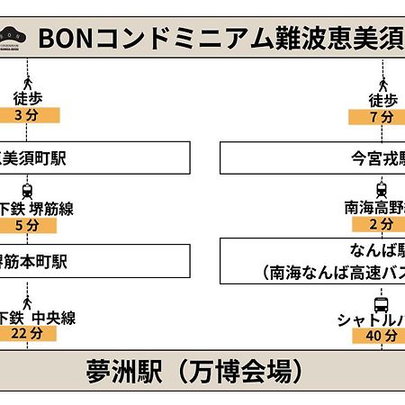 אוסקה Bon Condominium Namba Ebisu מראה חיצוני תמונה